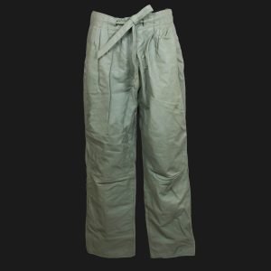 Pantaloni pelle verde menta