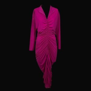 Abito fucsia drappeggio