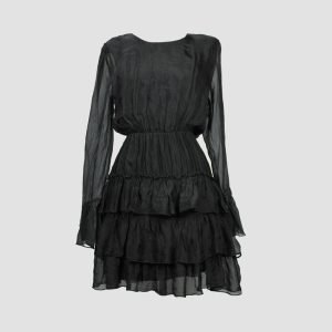 Abito Nero Ruffle