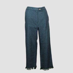 Pantaloni lana frange