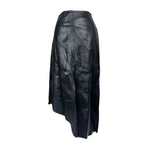 Gonna pelle asimmetrica