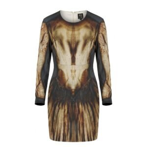 Alexander McQueen "Anatomy Print" Silk Dress (Gossip Girl Piece)